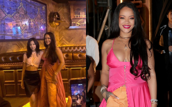 Jennie Black Pink sánh vai cùng Rihanna 'căng tràn' vòng 1 tại sự kiện mỹ phẩm khiến fan 'vỡ òa' Ảnh 2