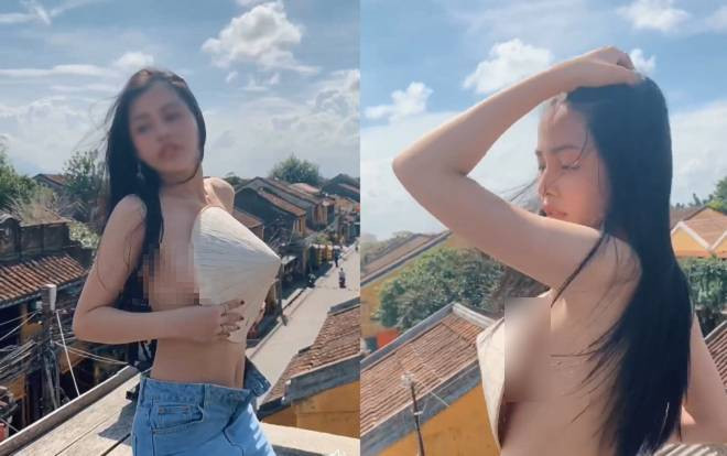 Hotgirl để ngực trần quay clip trên nóc phố cổ Hội An bị dư luận kịch liệt phản đối Ảnh 2