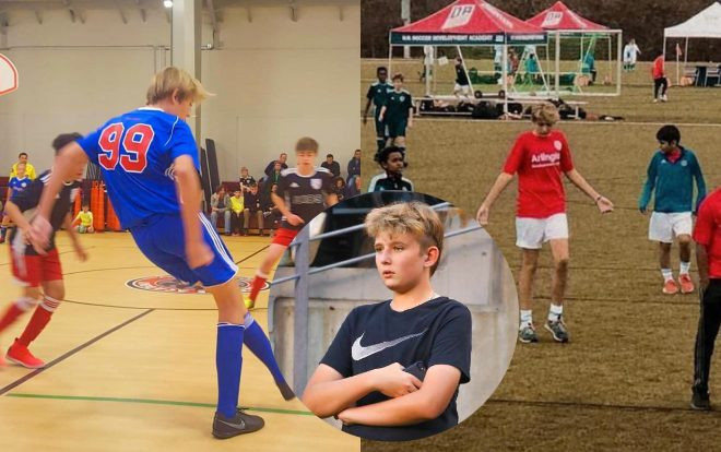 Đi đá bóng, 'Quý tử' nhà Trump gây sốt khi cao hơn cả HLV Ảnh 2