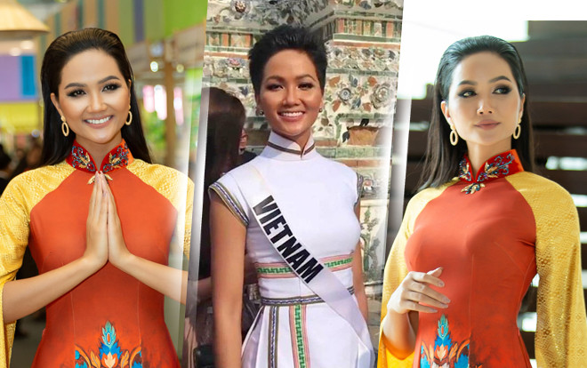 H'Hen Niê diện áo dài quyền lực đến Thái Lan, catwalk 'xuất thần' trên nền nhạc Em đi trên cỏ non Ảnh 2