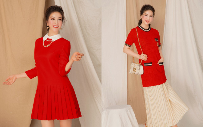 MC Thanh Mai gợi ý phối đồ với trang phục tông đỏ - đen khi mùa tiệc tùng gần kề Ảnh 2