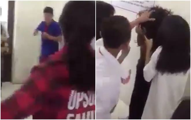 Nhóm nữ sinh giật tóc và đánh bạn túi bụi ngay trong lớp, đáng lên án hơn cả là nhiều học sinh chứng kiến reo hò cổ vũ Ảnh 2