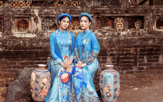 Hoa hậu Ngọc Hân và ‘nàng thơ xứ Huế’ mơ mộng trong tà áo dài cách tân Ảnh 2