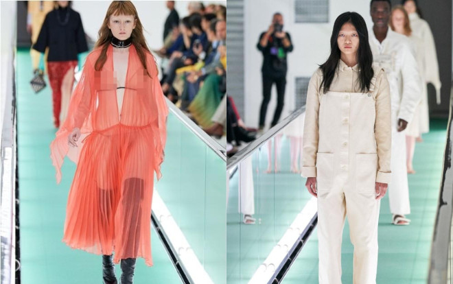 Dàn mẫu vô hồn, mặc áo xuyên thấu cơ thể đứng trên đường băng chuyền tại show Gucci Ảnh 2
