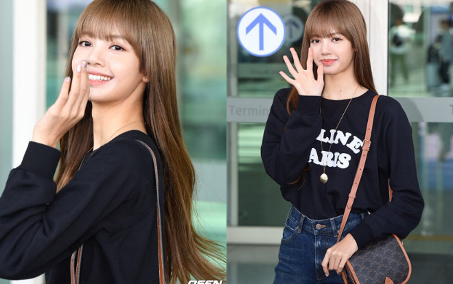 Lisa Black Pink tóc nâu tỏa sáng tại sân bay, thẳng tiến tới Tuần lễ thời trang Paris với hội chị em Ảnh 2