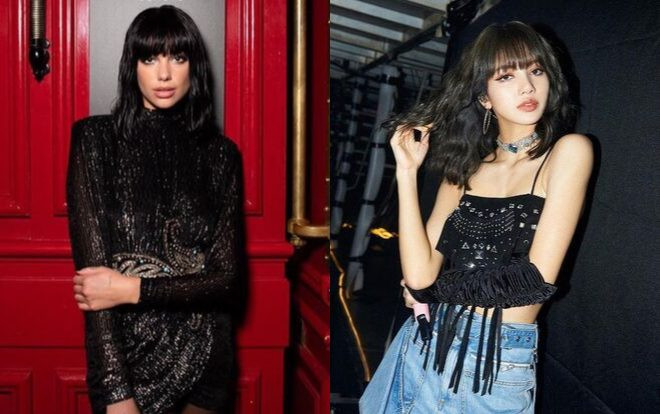 Lần đầu tiên trong sự nghiệp, Dua Lipa cắt tóc mái trông giống hệt Lisa (Blackpink) Ảnh 2