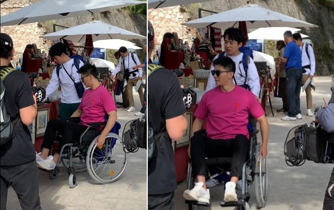 Lý Thần gặp sự cố, phải ngồi xe lăn khi quay hình chương trình ở nước ngoài Ảnh 2