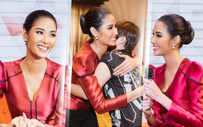 Đẹp rạng rỡ 'chuẩn' hoa hậu, Hoàng Thùy truyền cảm hứng sống tích cực đến bệnh nhân ung thư Ảnh 2