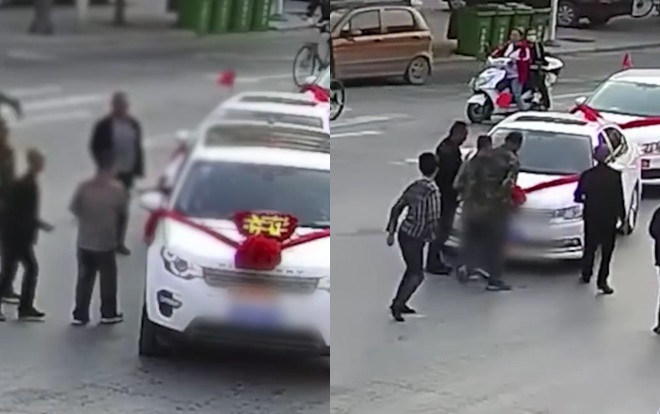 Xe đón dâu bị 7 người đàn ông thất nghiệp chặn lại xin tiền Ảnh 2