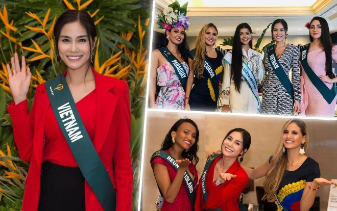 Vừa xuất hiện, Hoàng Hạnh chiếm trọn 'spotlight' tại Miss Earth 2019: Chiều cao, nhan sắc lấn át dàn đối thủ Ảnh 2