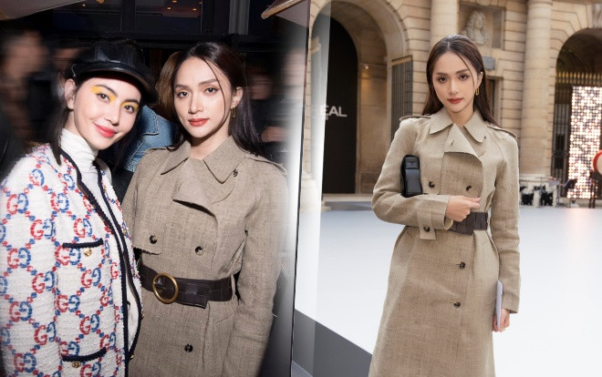 Thần thái 'celeb quốc tế', Hương Giang đọ sắc cùng ngôi sao Thái Lan - Mai Davika tại Paris Ảnh 2
