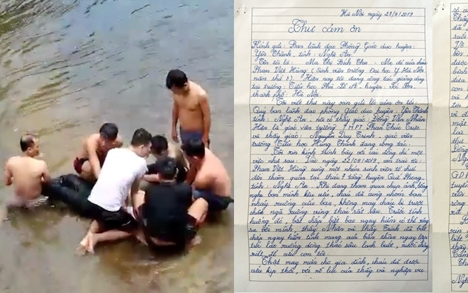 Người mẹ viết tâm thư cảm ơn hai thầy giáo cứu con trai thoát đuối nước Ảnh 2