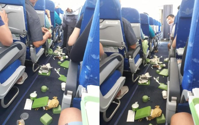 Hàng trăm hành khách kinh hãi, đồ ăn bắn tung tóe trên chuyến bay của Bamboo Airways Ảnh 2