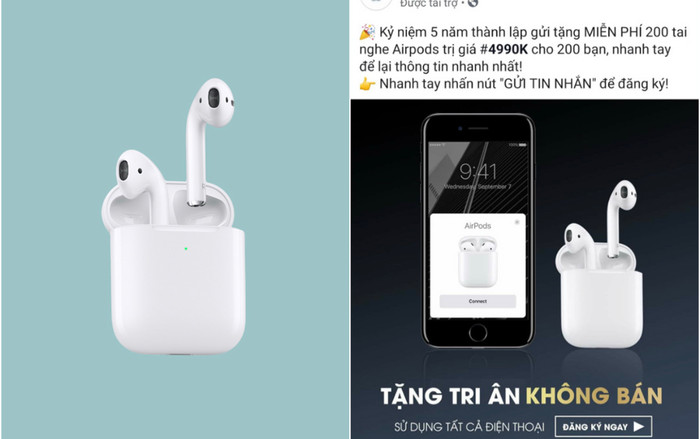 Tái diễn trò lừa tặng miễn phí AirPods trên Facebook, người dùng Việt lại tiếp tục mắc câu Ảnh 2