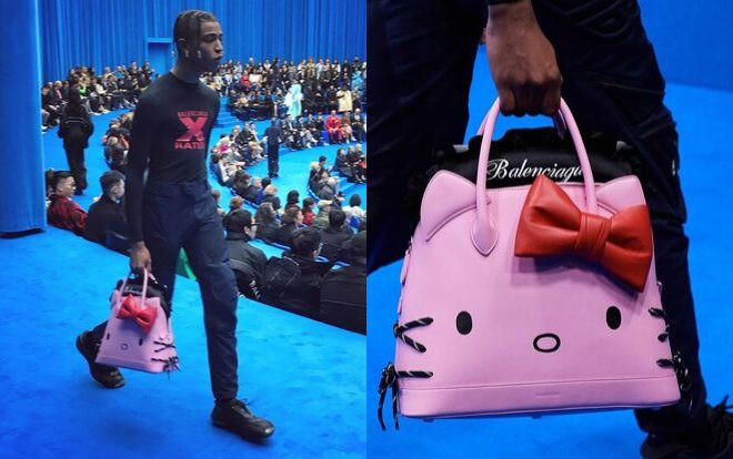 Trend xuân hè 2020 từ Balenciaga: Người mẫu nam xách túi Hello Kitty tự tin sải bước Ảnh 2