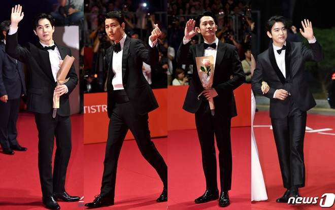 Thảm đỏ 'LHP Busan 2019': Tài tử Jung Woo Sung đọ sắc Jung Hae In, Suho (EXO) và Jinyoung (Got7) Ảnh 2