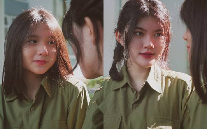 'Thả thính sương sương' bằng vài bức ảnh quân sự xinh đẹp, các nữ sinh trường Đoàn Thị Điểm Greenfield khiến nhiều người 'đứng ngồi không yên' Ảnh 2