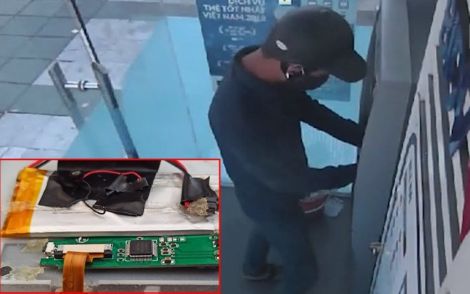 Hà Tĩnh: Truy tìm kẻ lắp đặt thiết bị trộm cắp thông tin tại trạm ATM Ảnh 2