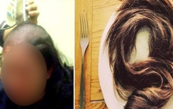 Cạo trọc đầu vợ khi phát hiện một sợi tóc trong bữa sáng Ảnh 2