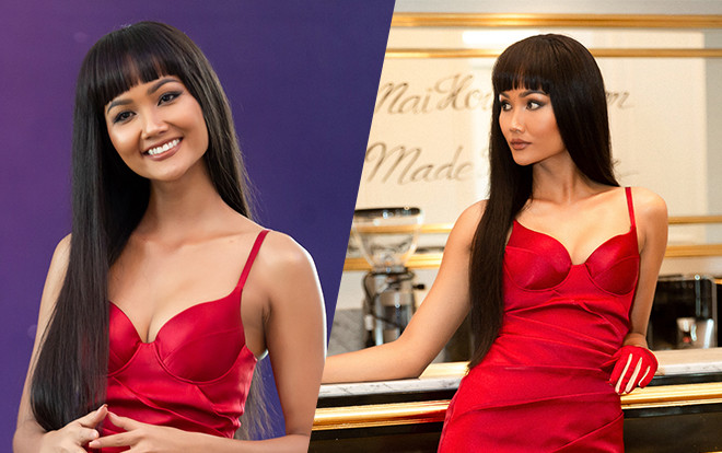 Diện váy đỏ rực quyến rũ, H’Hen Niê đẹp lấn át dàn thí sinh Miss Universe Vietnam 2019 Ảnh 2
