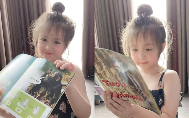 Đăng ảnh học bài chăm chỉ, con gái Elly Trần đốn tim mọi người vì quá xinh xắn, đáng yêu Ảnh 2