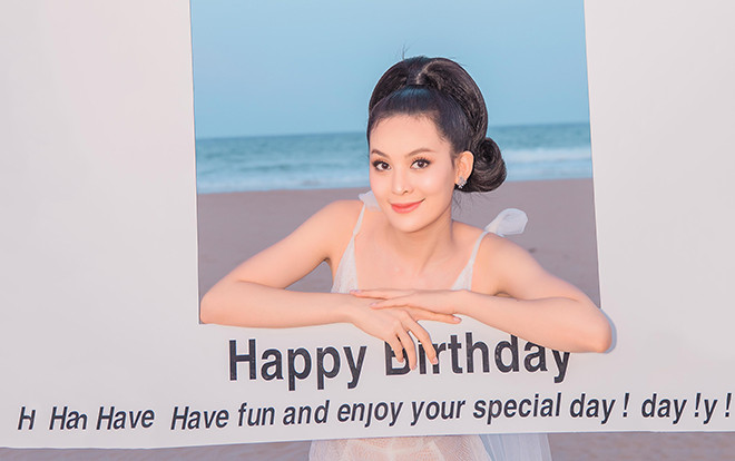 Người đẹp được yêu thích nhất Hoa hậu Hoàn Vũ 2015 diện 2 váy lộng lẫy đón tuổi mới Ảnh 2