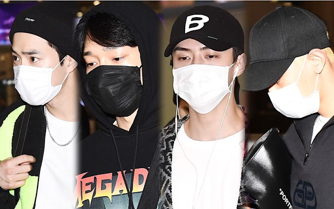 Sulli qua đời, các thành viên EXO xuất hiện buồn bã tại sân bay Ảnh 2