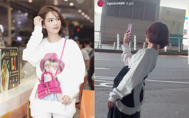 Tạm gác vẻ sang chảnh, Ngọc Trinh quấn khăn làm váy chống lạnh trông hài hước, đáng yêu vô cùng Ảnh 2