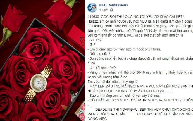 Thử đòi quà ngày 20/10, cô gái nhận cái kết bất ngờ từ người yêu khiến dân mạng 'dở khóc dở cười' Ảnh 2