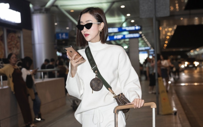 Á hậu Hà Thu gây chú ý tại sân bay với set đồ hơn 100 triệu đồng Ảnh 2