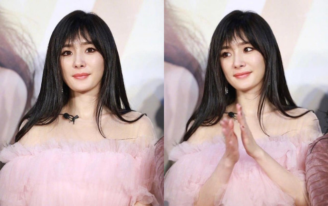 Bất ngờ để tóc mái 'chó gặm', Dương Mịch bị chê khi để tóc mái giống Sulli Ảnh 2