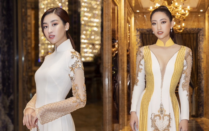 Đỗ Mỹ Linh - Lương Thùy Linh diện áo dài trắng, ai cũng khiến fan ngây ngất Ảnh 2