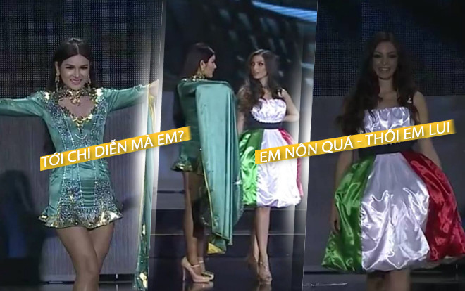 Khoảnh khắc kém sang của Miss Grand: Đại diện Ý nhầm thứ tự diễn, mỹ nhân Ireland đòi lại bằng được Ảnh 2