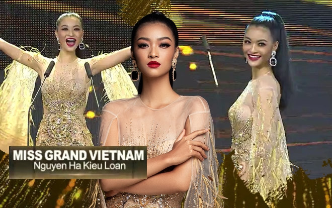 Bán kết Miss Grand: Kiều Loan đẹp rạng rỡ, tự hào hô 'Việt Nam', catwalk với Pant Gown 'siêu chất' Ảnh 2