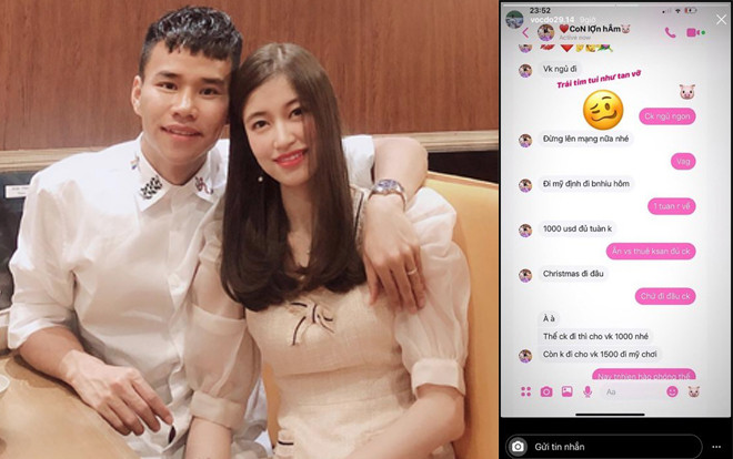 Hotgirl từng 'gây chiến' với Văn Thanh khoe được bạn trai cầu thủ cho 1.500 USD đi Mỹ du lịch Ảnh 2
