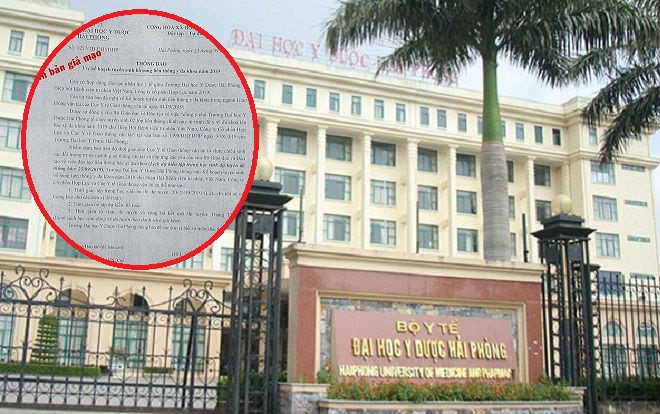 ĐH Y dược Hải Phòng phát hiện văn bản tuyển sinh bổ sung giả mạo Ảnh 2