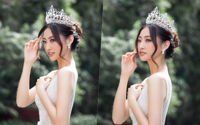 Gần ngày thi Miss World, Lương Thùy Linh đội vương miện xinh như 'nàng thơ' hớp hồn fan Ảnh 2