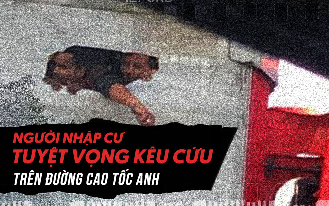 Người nhập cư tuyệt vọng đục lỗ sau xe tải, vẫy tay kêu cứu trên đường cao tốc Anh Ảnh 2