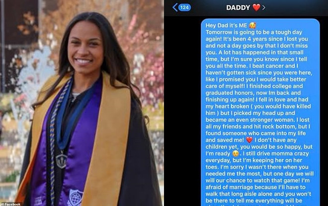 Nhắn tin cho người bố đã khuất suốt 4 năm trời, cô gái ngỡ ngàng khi nhận được hồi âm Ảnh 2