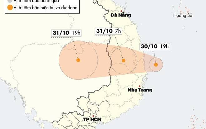 Bão số 5 suy yếu thành áp thấp nhiệt đới khi vào đất liền, Trung bộ mưa lớn Ảnh 2
