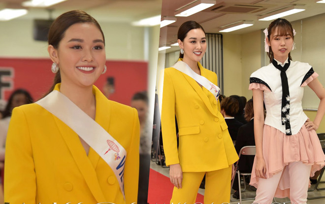 Tường San rạng rỡ, bất ngờ làm 'mentor' hướng dẫn nữ sinh Nhật Bản catwalk tại Miss International 2019 Ảnh 2