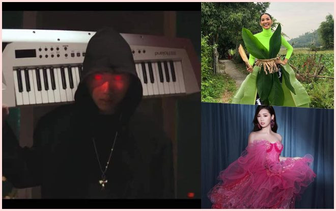 Sao Việt dịp Halloween: 'Rợn người' với K-ICM, Hoàng Thùy diện bộ cánh lá chuối 'chất lừ' Ảnh 2