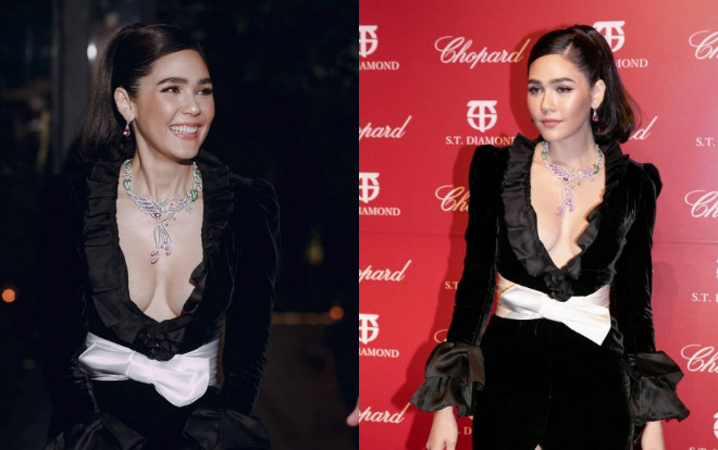 'Phạm Băng Băng' xứ Thái gây 'choáng' với váy xẻ sâu lộ vòng một khủng tại sự kiện Ảnh 2