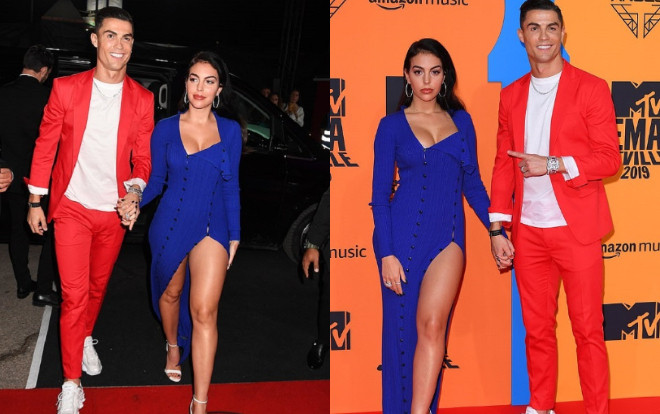 Bạn gái C. Ronaldo mặc váy cắt xẻ táo bạo nhưng bị soi thân hình mũm mĩm Ảnh 2