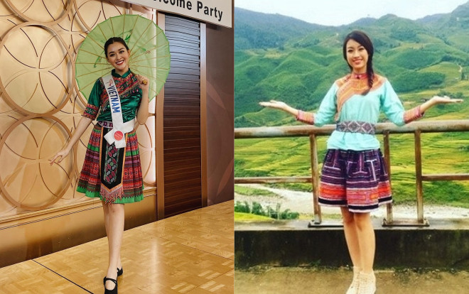 Mặc váy thổ cẩm: Tường San nhí nhảnh, Đỗ Mỹ Linh trong trẻo nhưng H'Hen Niê mới thật ấn tượng Ảnh 2