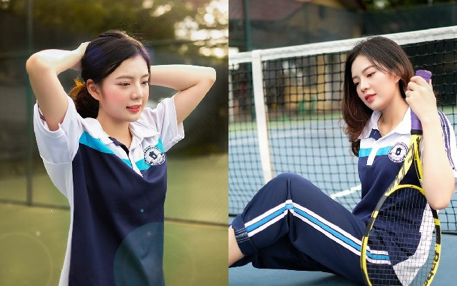 Chỉ diện đồng phụ thể dục của trường, nữ sinh ĐH Ngân hàng khiến bao người 'đốn tim' với ngoại hình vô cùng xinh đẹp Ảnh 2