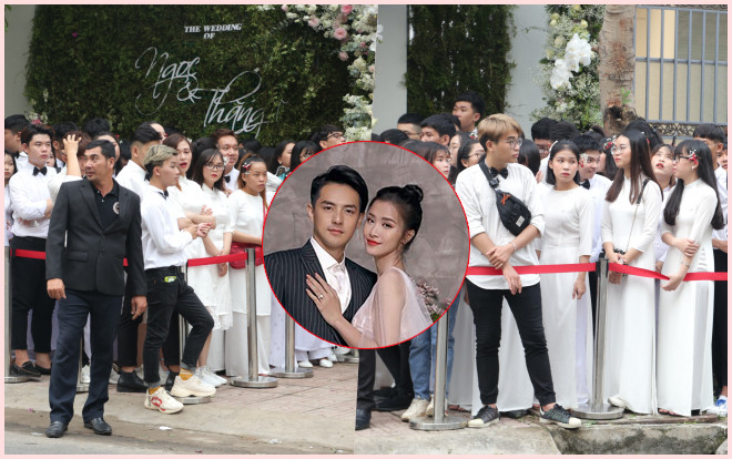 Nhà Đông Nhi trước giờ G: Fan xếp hàng chật kín, háo hức chờ đợi Ông Cao Thắng đón dâu Ảnh 2