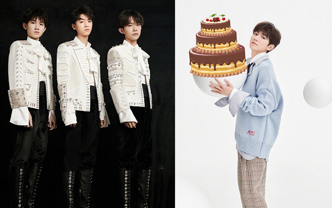 Vương Tuấn Khải và Dịch Dương Thiên Tỉ canh đúng 0h chúc mừng sinh nhật Vương Nguyên Ảnh 2