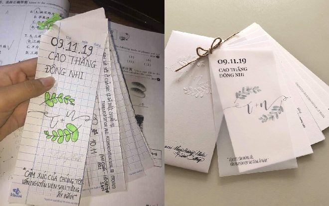 Học sinh bắt ‘trend’ cực nhanh, thiết kế thiệp mời đám cưới Đông Nhi - Ông Cao Thắng khiến cư dân mạng cười ngất Ảnh 2