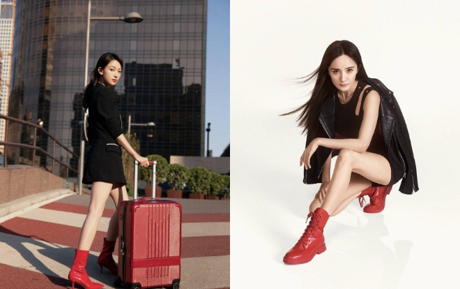 Ngô Cẩn Ngôn bị nói copy đàn chị Dương Mịch diện giày đỏ, khoe chân thon Ảnh 2